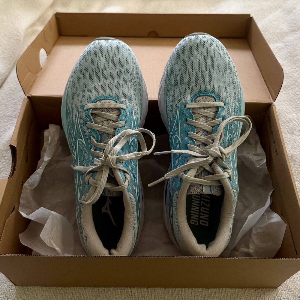 Mizuno Women's Wave Inspire XX (20) Athletic Shoes - cerulean/white - Picture 2 of 10